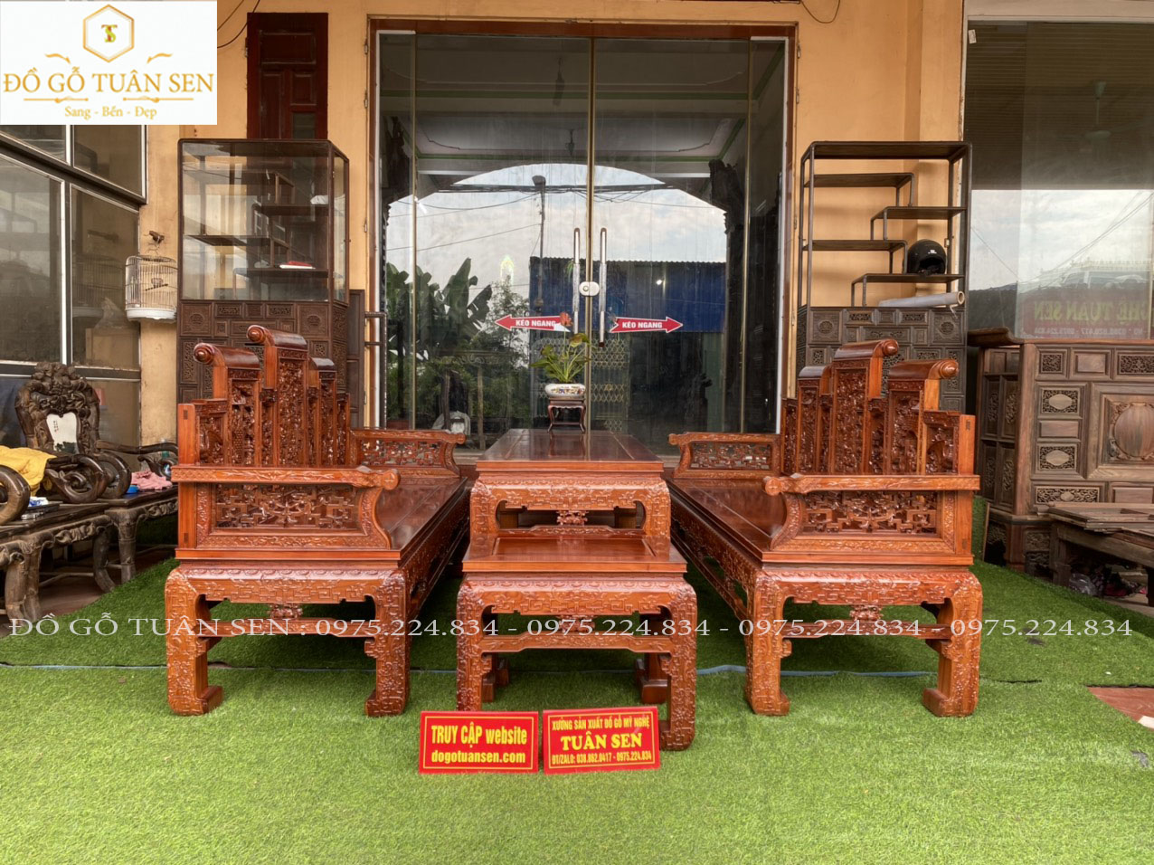 Bộ trường kỷ gỗ cẩm lai đẹp nhất 2023